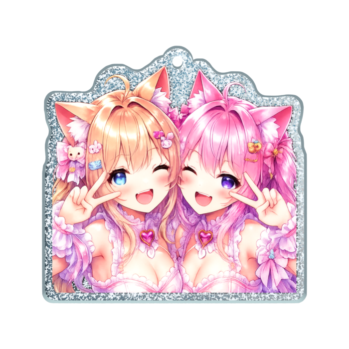 ラメアクリルキーホルダー - W50 × H50mm 以内