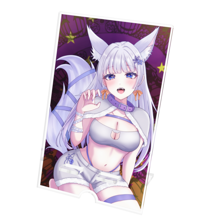 アクリルスマホスタンド - 100x160mm(ケーブル穴あり)