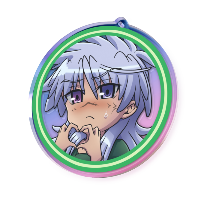 オーロラアクリルキーホルダー - 70 × 70mm