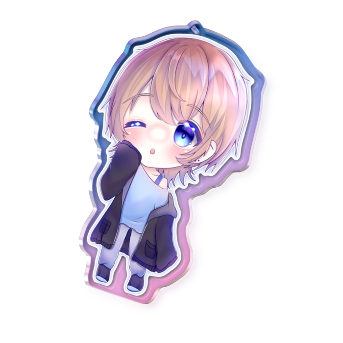 オーロラアクリルキーホルダー - 100 × 100mm