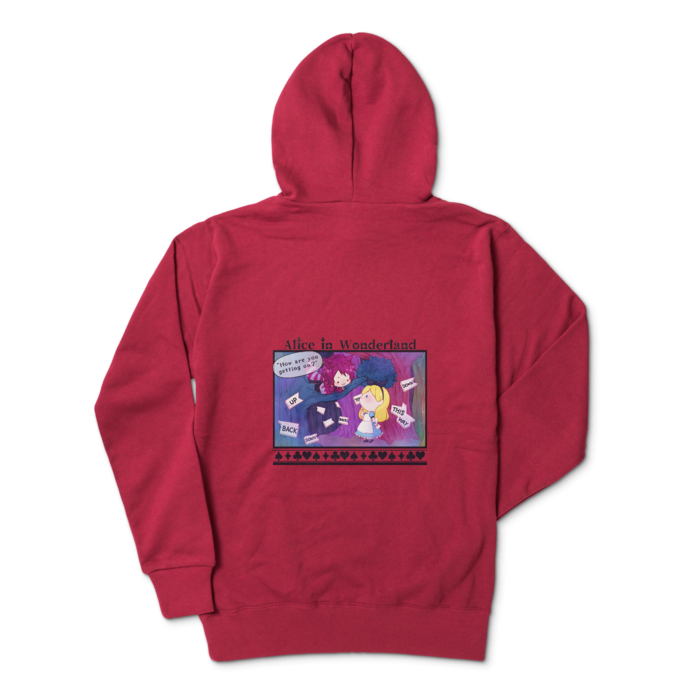 ジップパーカー - L - バーガンディ