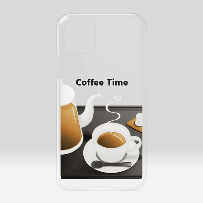 クリアiPhoneケース　珈琲　iPhone 11Pro