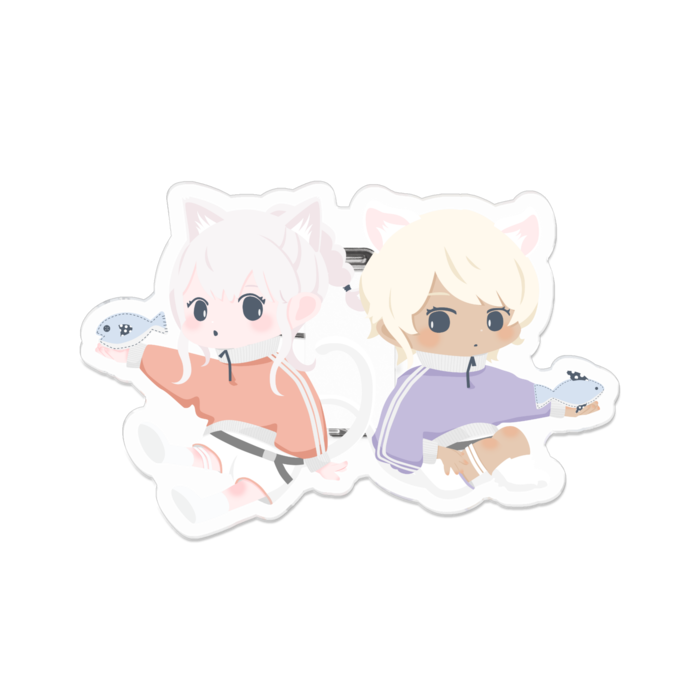 アクリルバッジ - 2人セット 70 x 70 (mm)