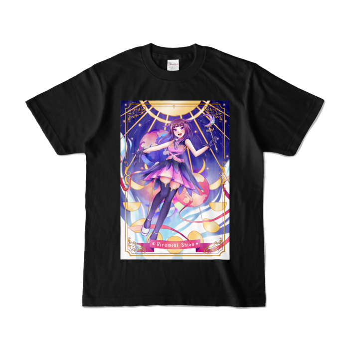 カラーTシャツ高発色 - S - ブラック(フレーム有)