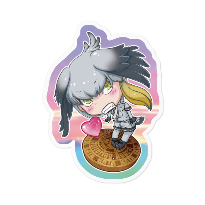 ステッカー - 100 x 100 (mm)　背景有