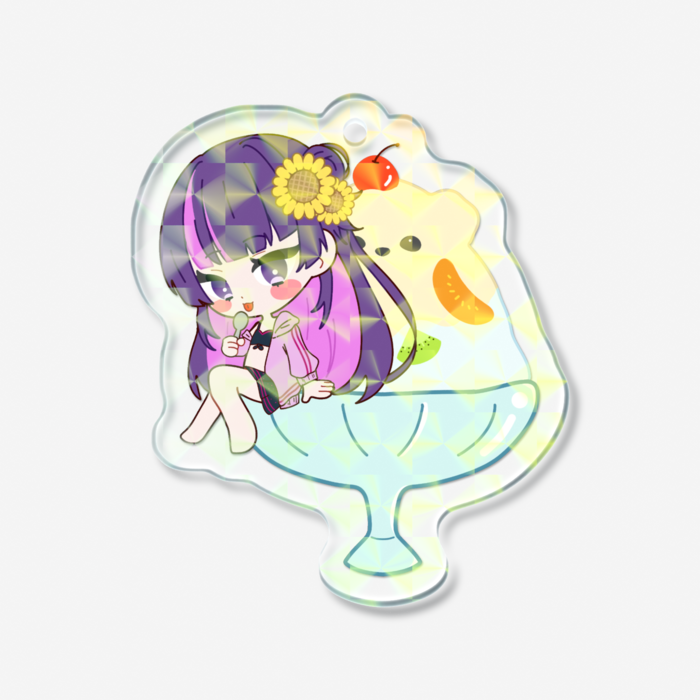 ホログラムアクリルキーホルダー - 50 × 50mm