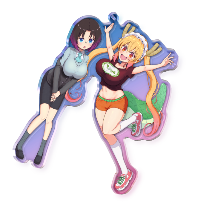 オーロラアクリルキーホルダー - 100 × 100mm