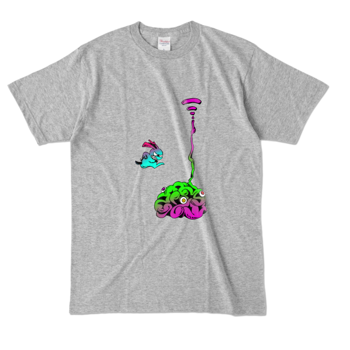カラーTシャツ - L - 杢グレー (濃色)(2)