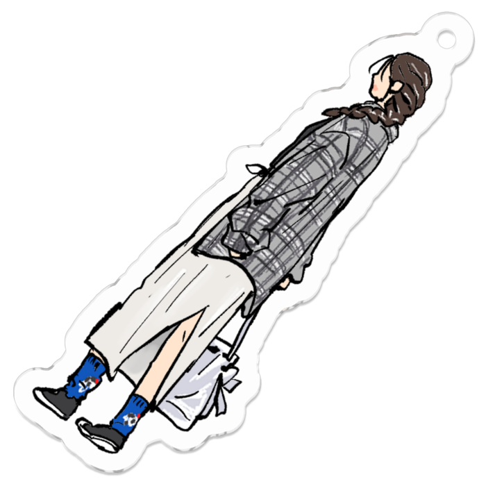 アクリルキーホルダー (青靴下)