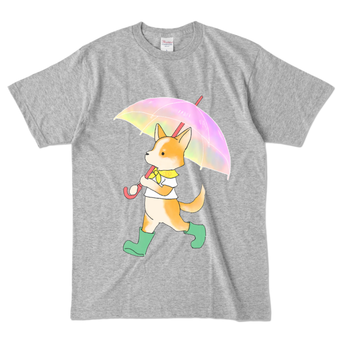 カラーTシャツ - L - 杢グレー (濃色)