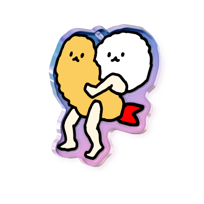 オーロラアクリルキーホルダー - 50 × 50mm