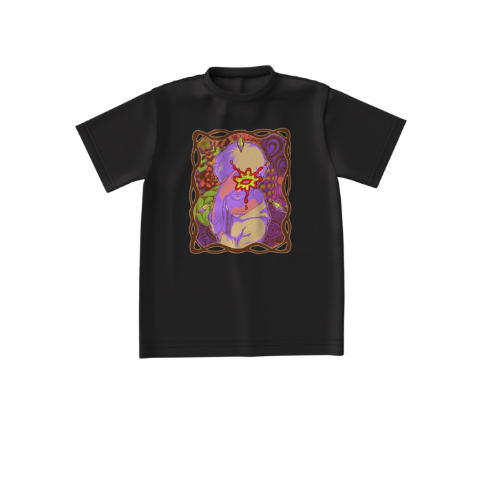 ビッグシルエットTシャツ - S - 正面 - ブラック
