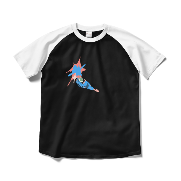 ラグランTシャツ - M - ブラック×ホワイト