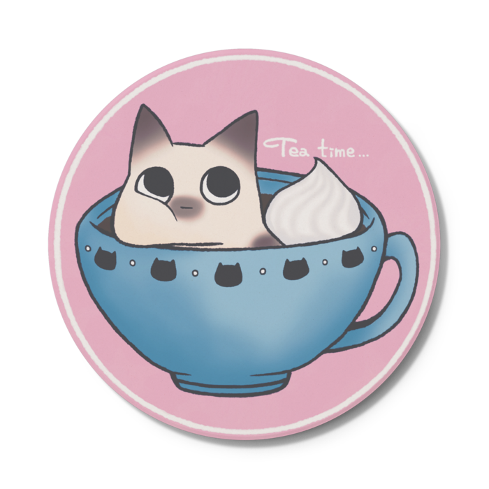 コースター - 円形 pink