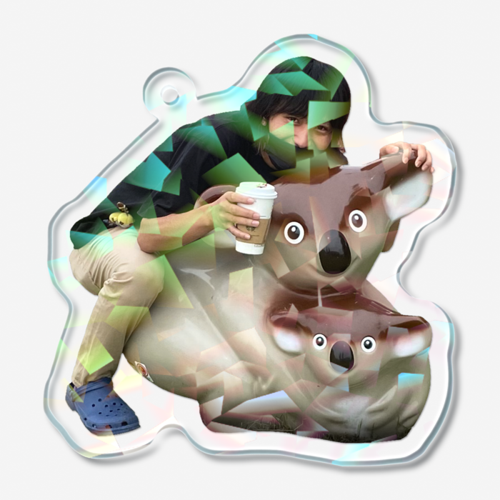 ホログラムアクリルキーホルダー - 50 × 50mm