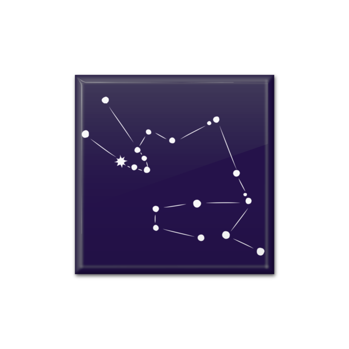 牡牛座缶バッジ - 四角形40mm