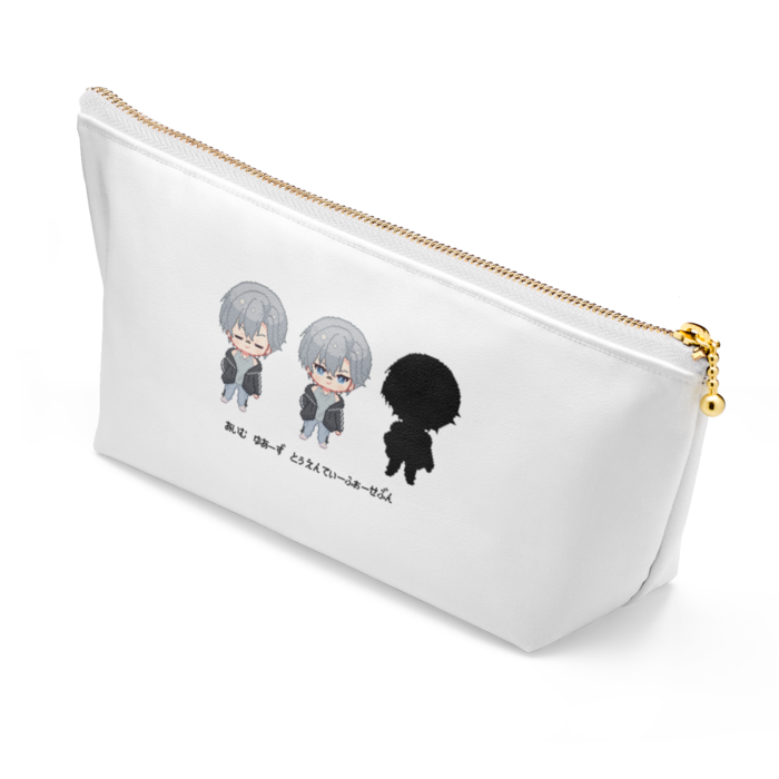 ポーチ - 長さ21.5cm / 高さ10cm - ホワイト