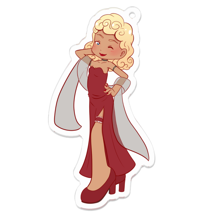 アクリルキーホルダー（コーティング） - 70 x 70 (mm)