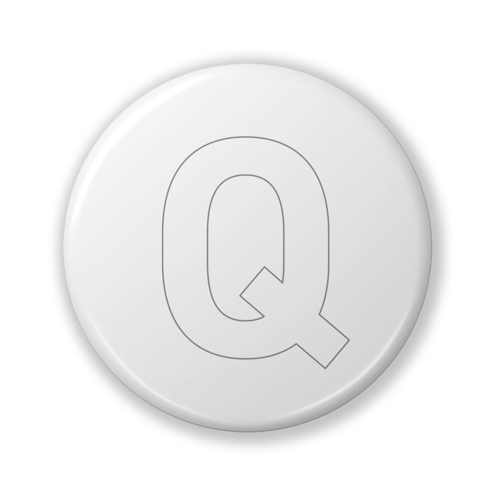 【Q(キュー)】〈ホワイト〉缶バッジ- 32mm