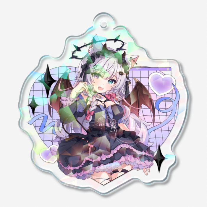 ホログラムアクリルキーホルダー - 50 × 50mm