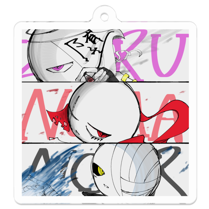 アクリルキーホルダー - 50 x 50 (mm)