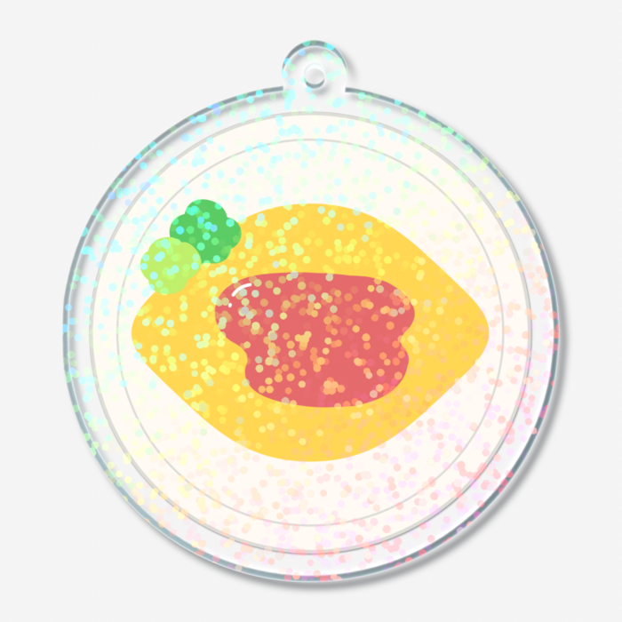 ホログラムアクリルキーホルダー - 50 × 50mm