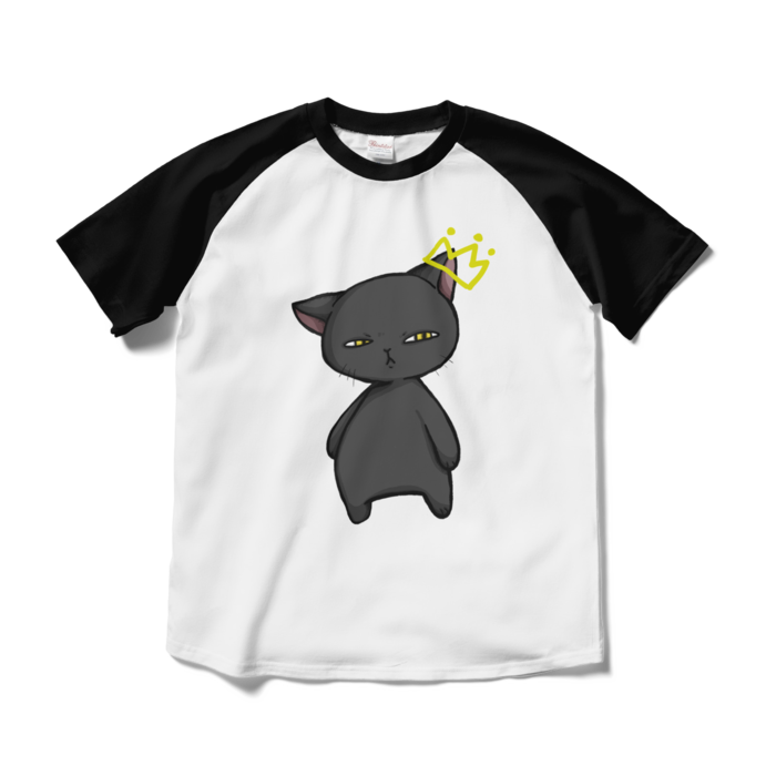 ラグランTシャツ - M - ホワイト×ブラック