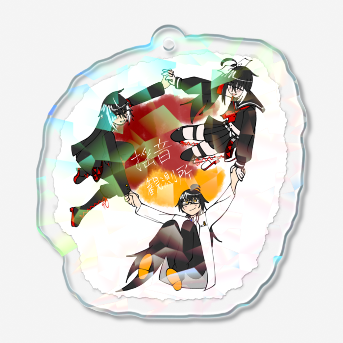 ホログラムアクリルキーホルダー - 50 × 50mm