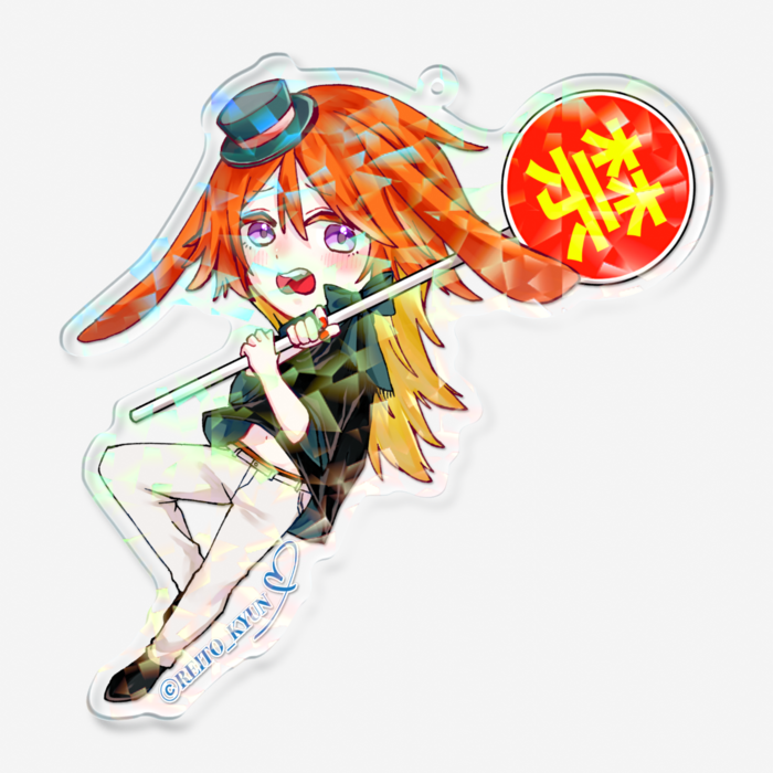 ホログラムアクリルキーホルダー - 100 × 100mm
