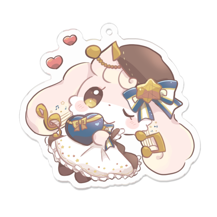 アクリルキーホルダー（コーティング） - 70 x 70 (mm)