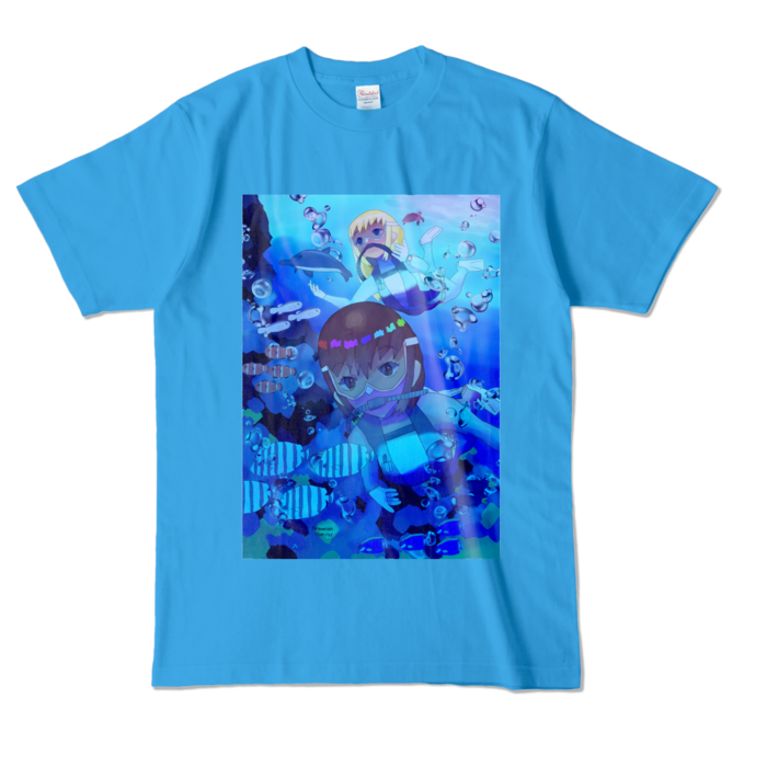 カラーTシャツ - L - ターコイズ (濃色)