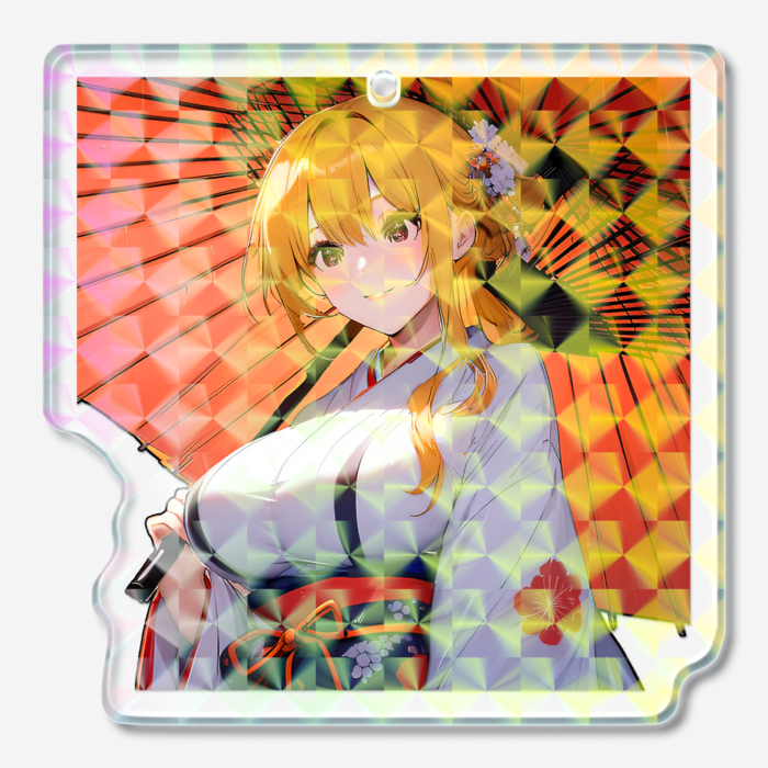 ホログラムアクリルキーホルダー - 50 × 50mm