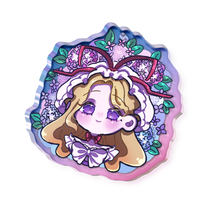 オーロラアクリルキーホルダー - 50 × 50mm