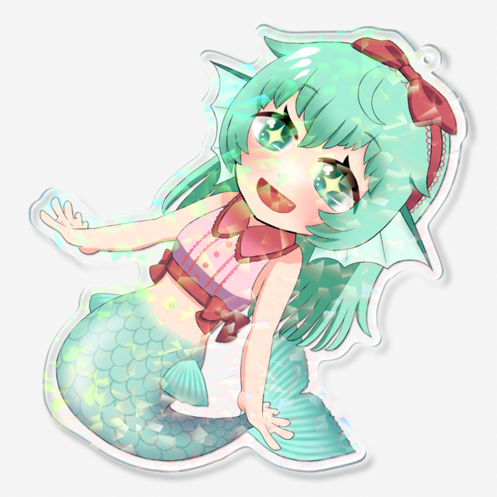 ホログラムアクリルキーホルダー - 100 × 100mm