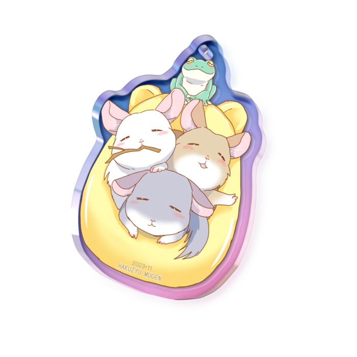 オーロラアクリルキーホルダー - 50 × 50mm