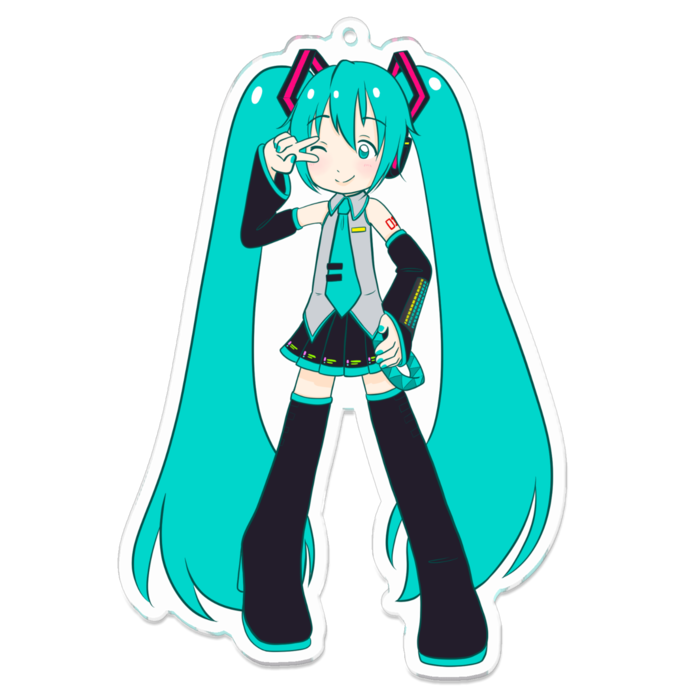 アクリルキーホルダー（コーティング） - 100 x 100 (mm)