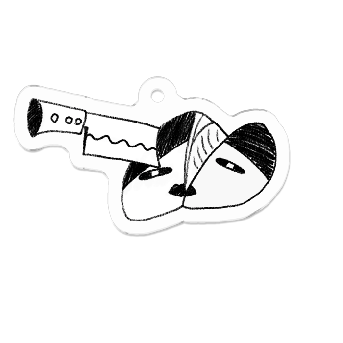 アクリルキーホルダー - 50 x 50 (mm)