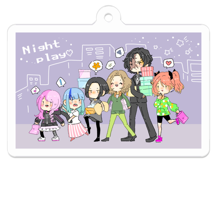 アクリルキーホルダー - 50 x 50 (mm)