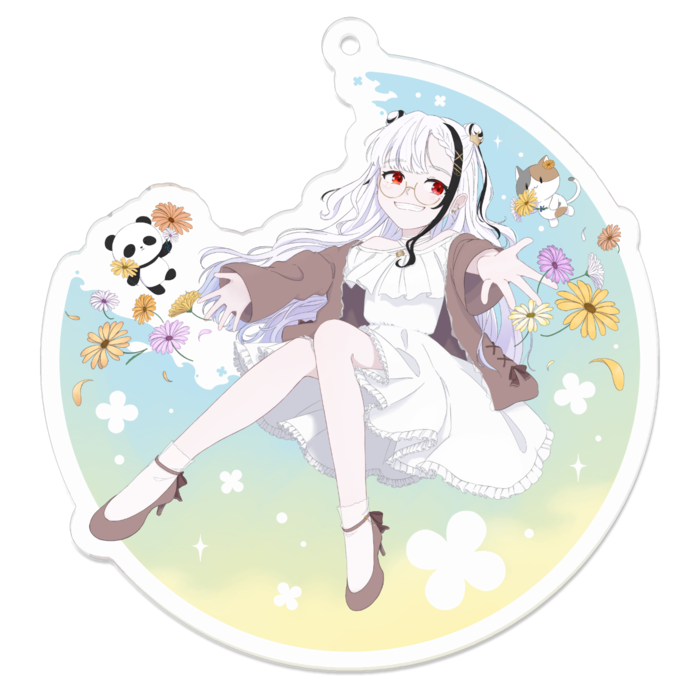 アクリルキーホルダー（コーティング） - 70 x 70 (mm)