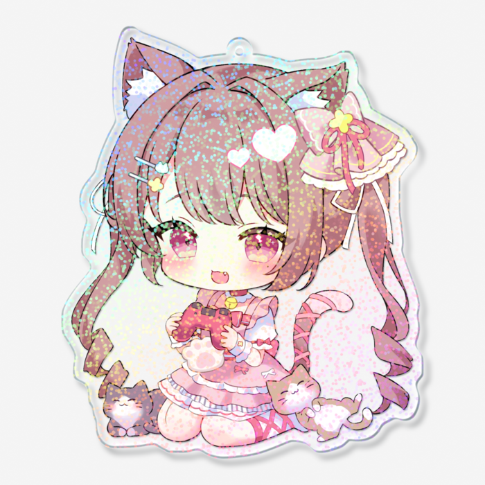 ホログラムアクリルキーホルダー - 100 × 100mm
