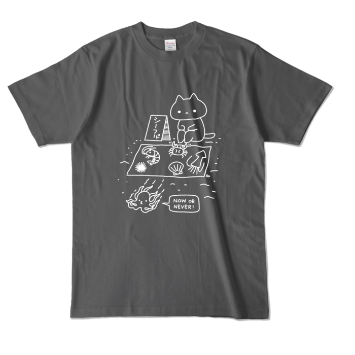 カラーTシャツ - L - チャコール (濃色)