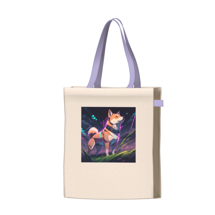 ツートンカラーバッグ - パープル - W34 × H41 × D14cm