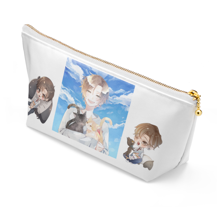 ポーチ - 長さ21.5cm / 高さ10cm - ホワイト