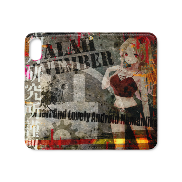 手帳型iPhoneケース（ベルトなし） - iPhone XS / X - ストラップ穴 あり