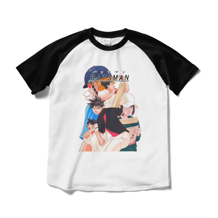 ラグランTシャツ - M - ホワイト×ブラック