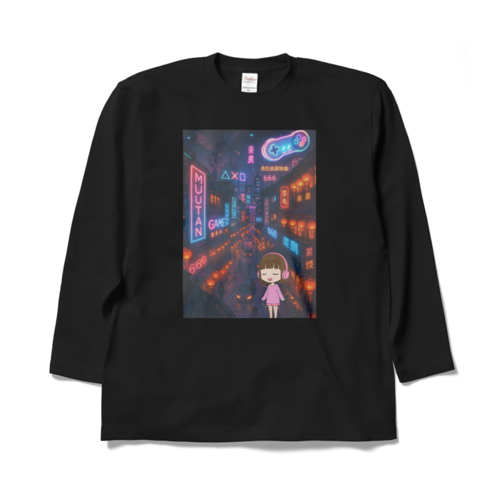 ロングスリーブTシャツ - XL - ブラック