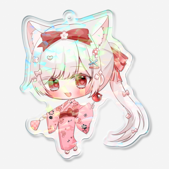 ホログラムアクリルキーホルダー - 70 × 70mm