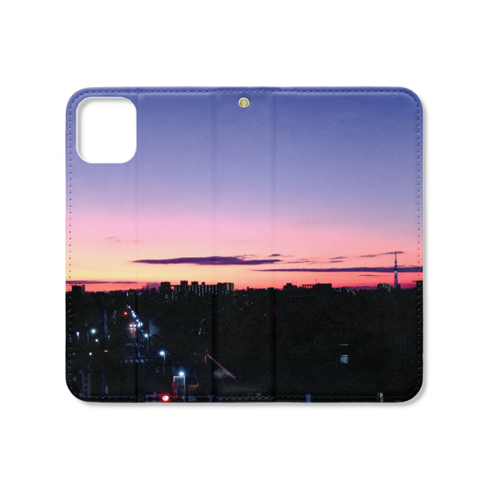 手帳型iPhoneケース(ベルトなし) - iPhone 11 - ストラップ穴 あり