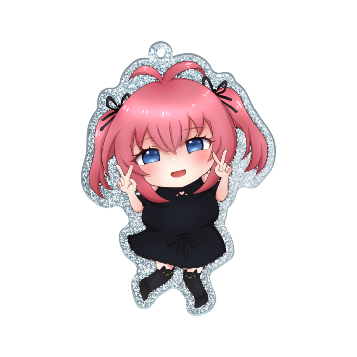 ラメアクリルキーホルダー - 70 × 70mm