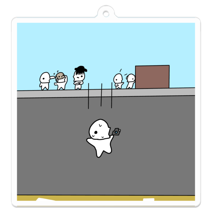 アクリルキーホルダー - 70 x 70 (mm) - Backroomsの導入部分